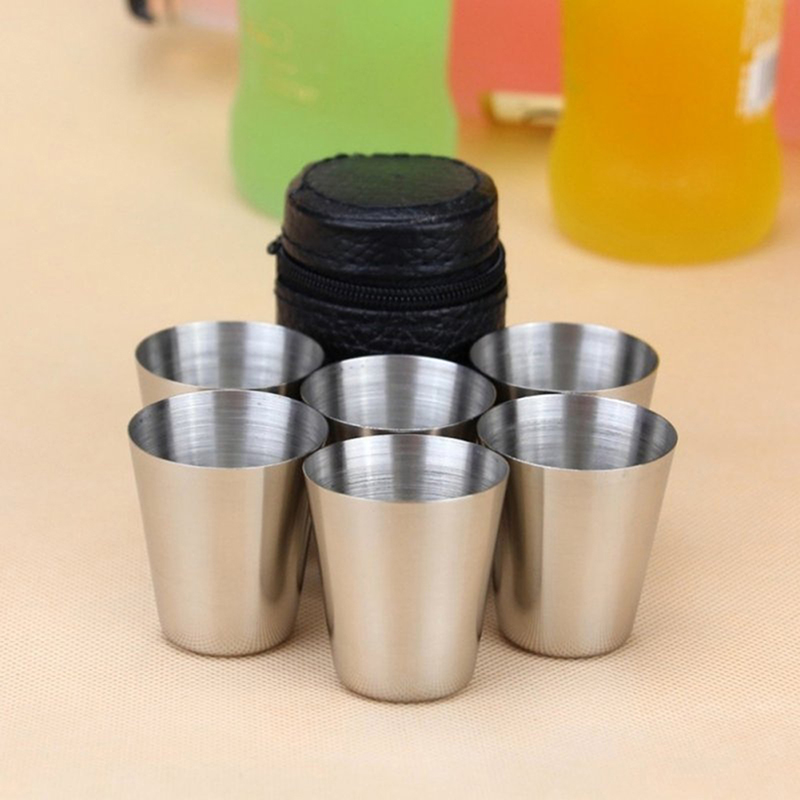 Coffee Tea And Sugar Set - 4/6 pezzi tazze in acciaio inossidabile