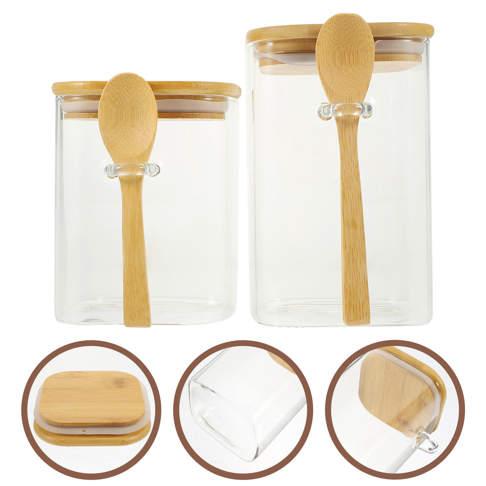 Coffee Tea Sugar - 2 set di contenitori in vetro